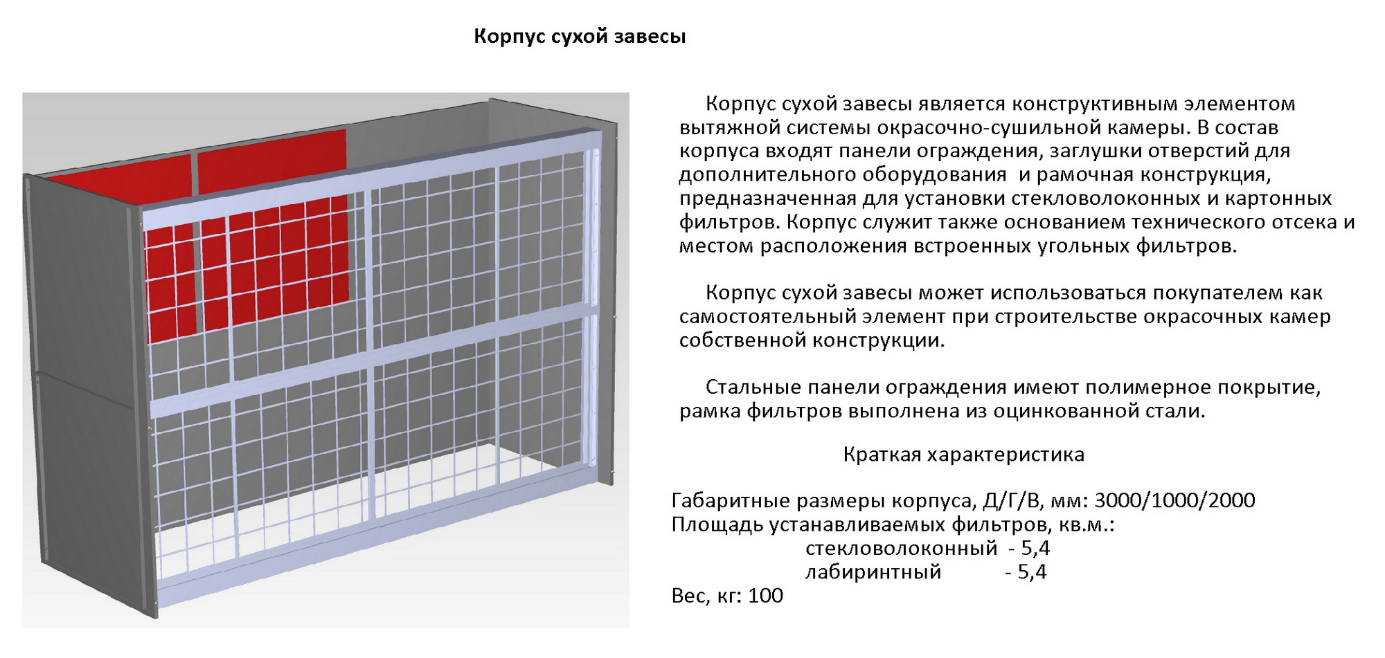 Короб сп 100х100 вес